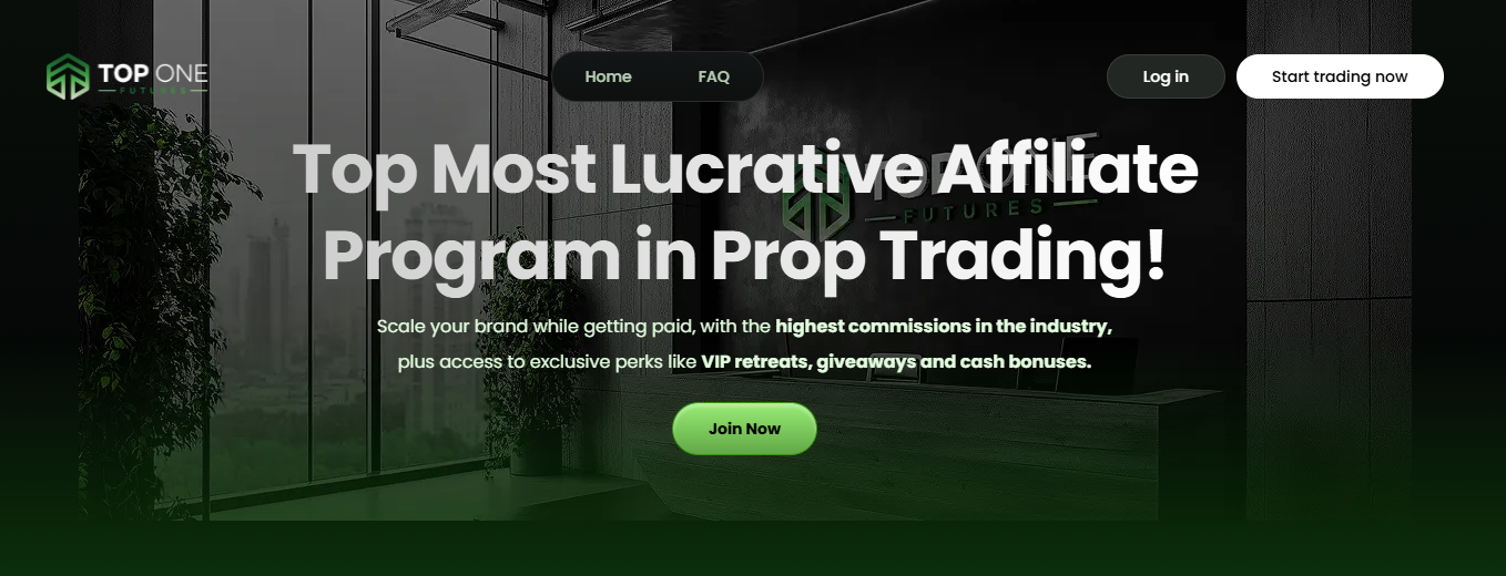 Top One Futures cryptocurrency trading platform interface on mobile and desktop