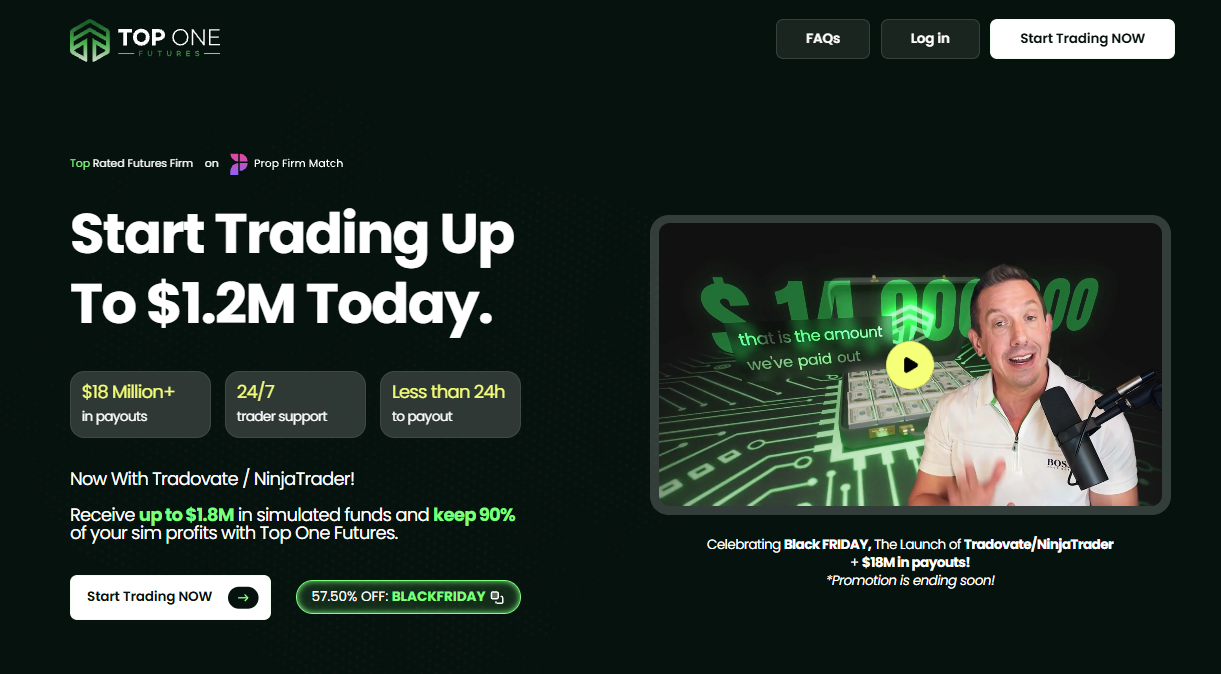 Positive Top One Futures user review 1